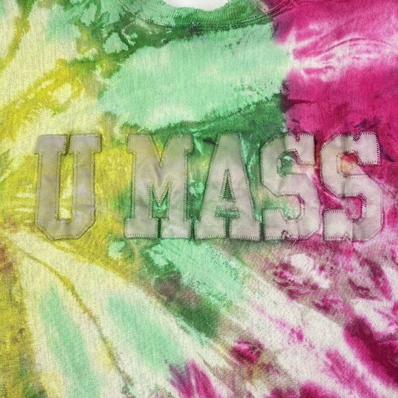 Champion Reverse Weave University Massachusetts Tie Dye Sweatshirt Womens XL - Picture 5 of 5